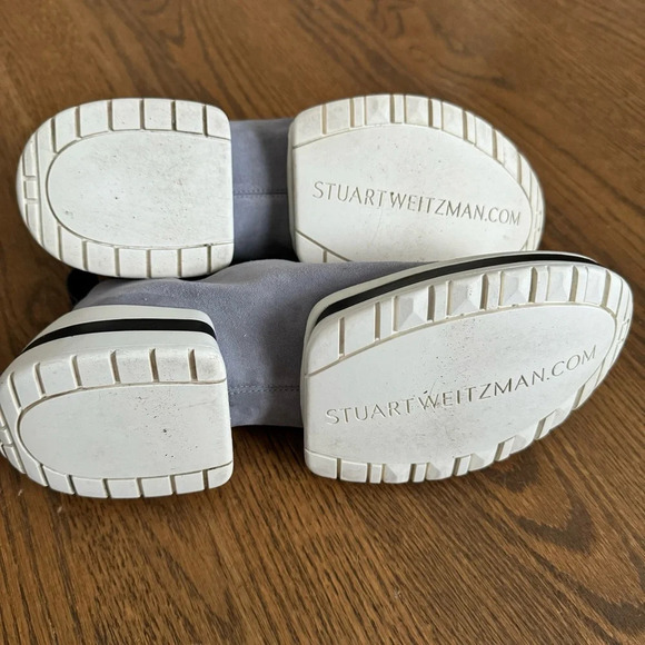 Stuart Weitzman 612 Dove Tail Blue Gray Suede leather sneakers Women’s size 8.5 - Picture 10 of 16